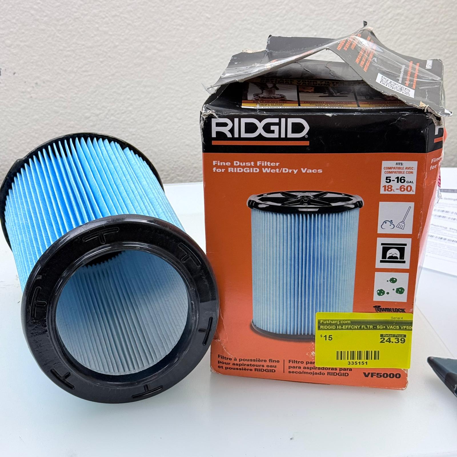 RIDGID HI-EFFCNY FLTR - 5G+ VACS (VF5000) RIDGID HI-EFFCNY FLTR - 5G+ VACS (VF5000)